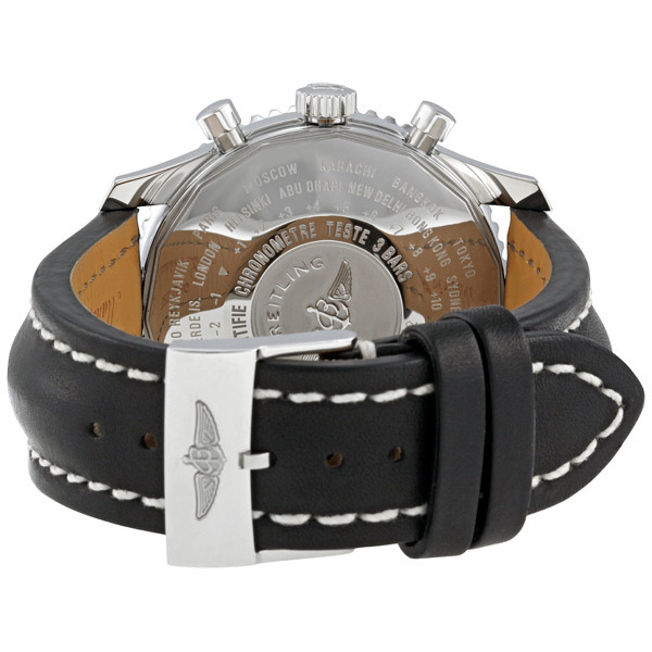 Fake Breitling Navitimer World Black Strap Watches UK-