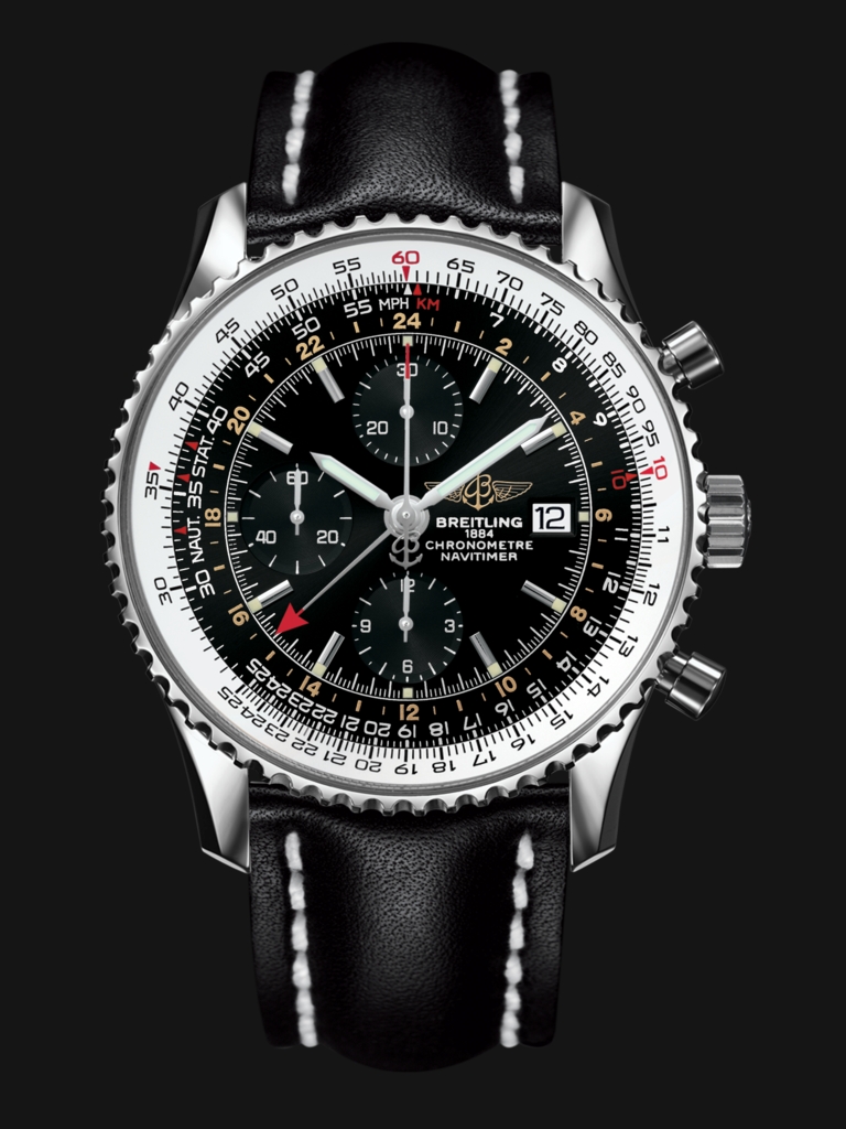 Perfect Black Dials Breitling Navitimer World Replica Watches