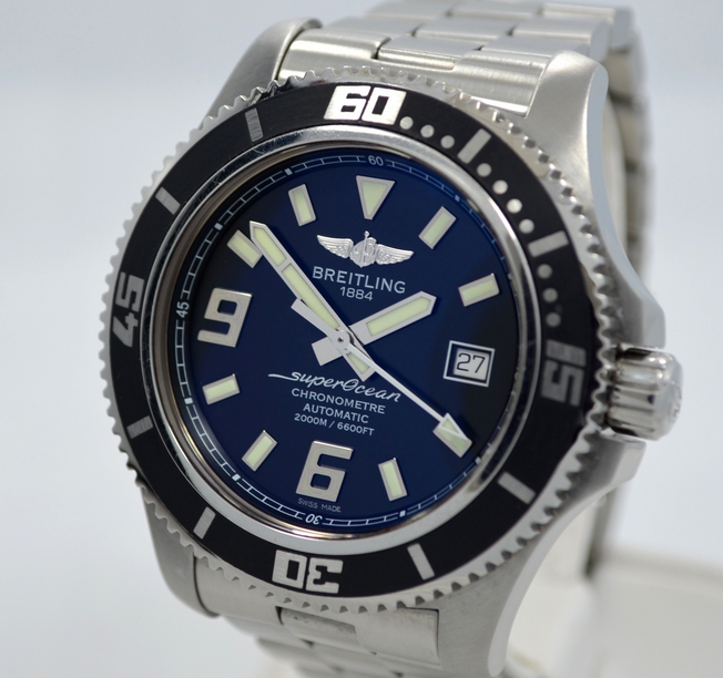 Powerful Waterproof UK Breitling Superocean II 44 Copy Watches With Matte Black Dials