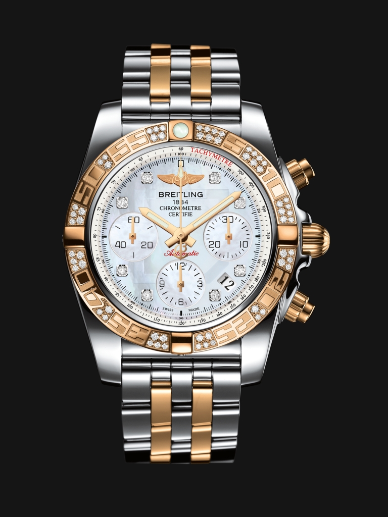 Female Breitling Chronomat 41 Copy Watches With White Sub-dials