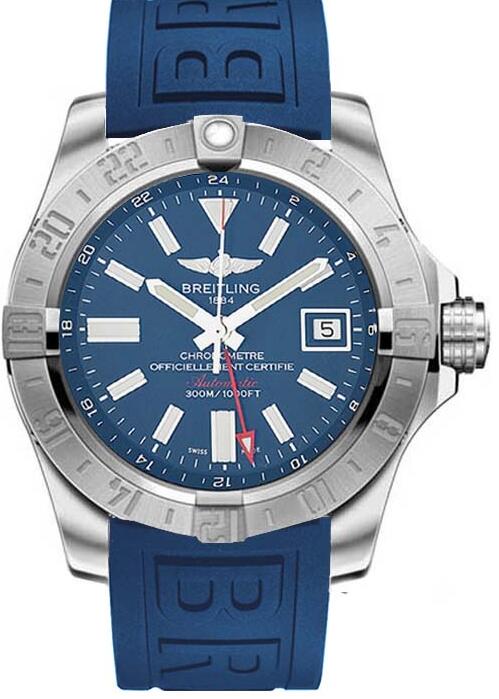 Modern replica Breitling Avenger watches are chic with blue straps.