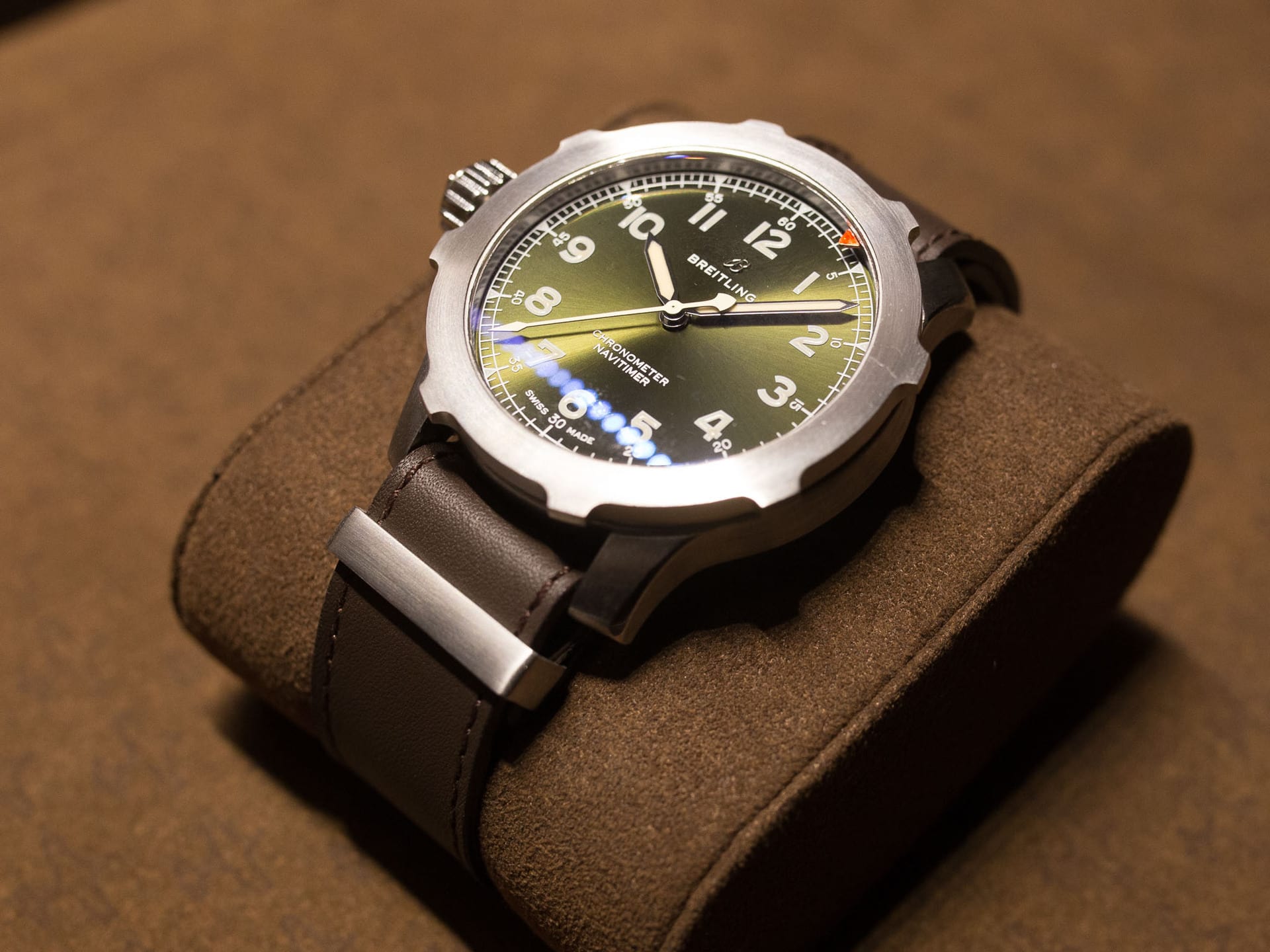 The army green dials fake watches are designed for men.